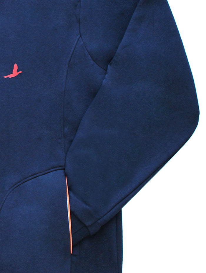 Navy Blue Solid Jacket | Unisex Winter Wear | Zipper Lock | Great for Casual Look