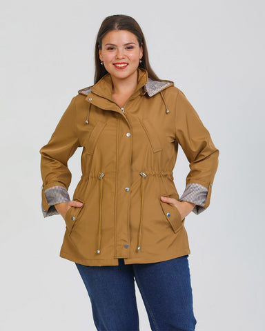 Solid Brown Parka Jacket For Women | Winter Casuals With Long Sleeve | The Perfect Winter Outer Wear