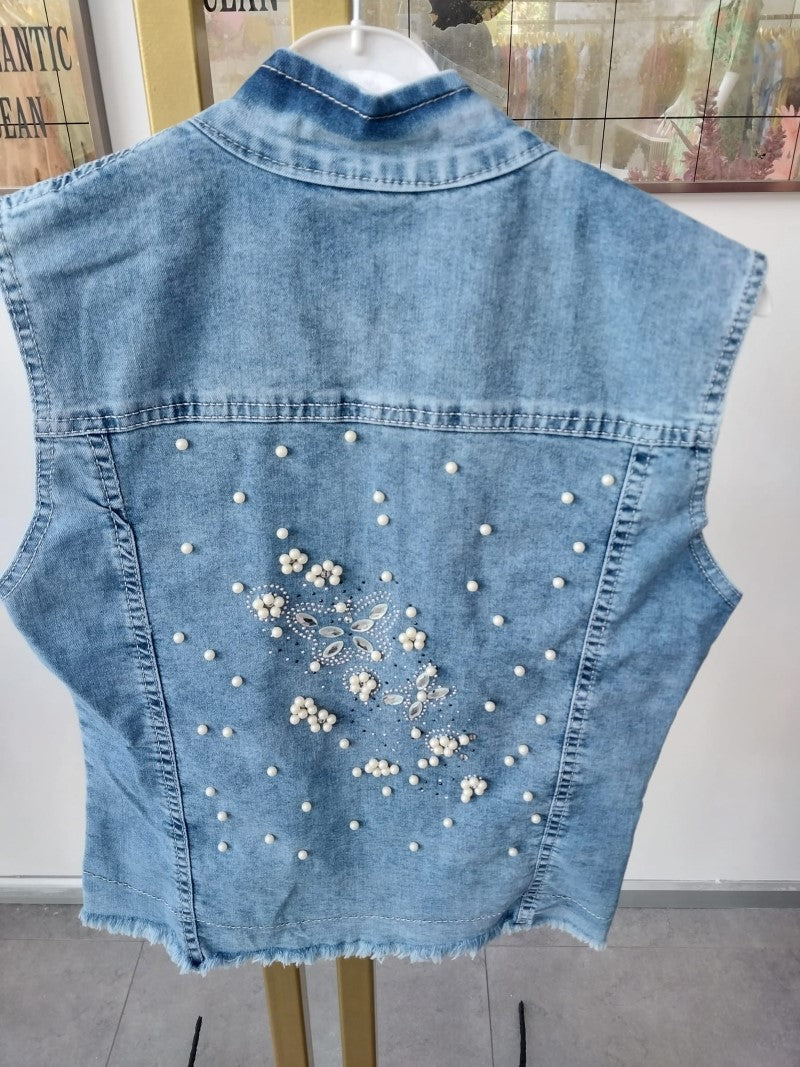 Designer Half Sleeves Denim Jacket D11