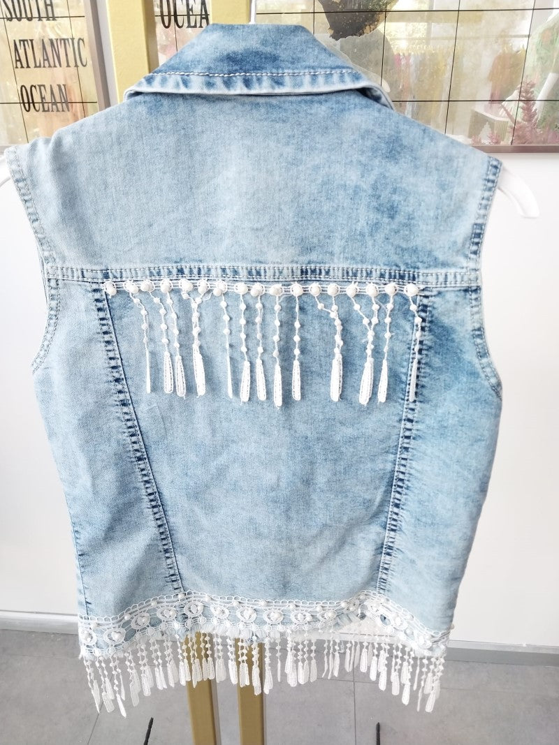 Designer Half Sleeves Denim Jacket D12