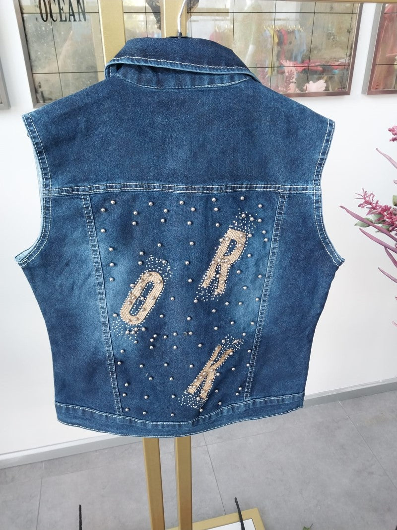 Designer Half Sleeves Denim Jacket D13