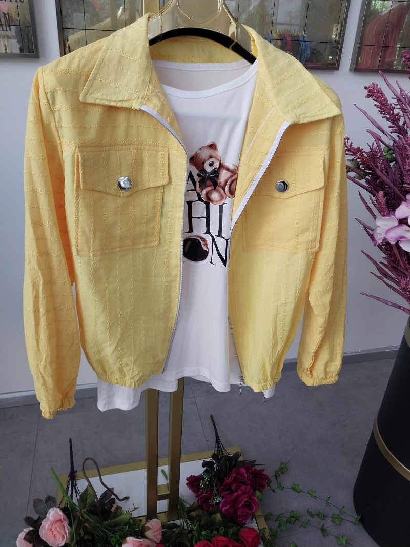 Cotton Jacket with T-shirt  D7