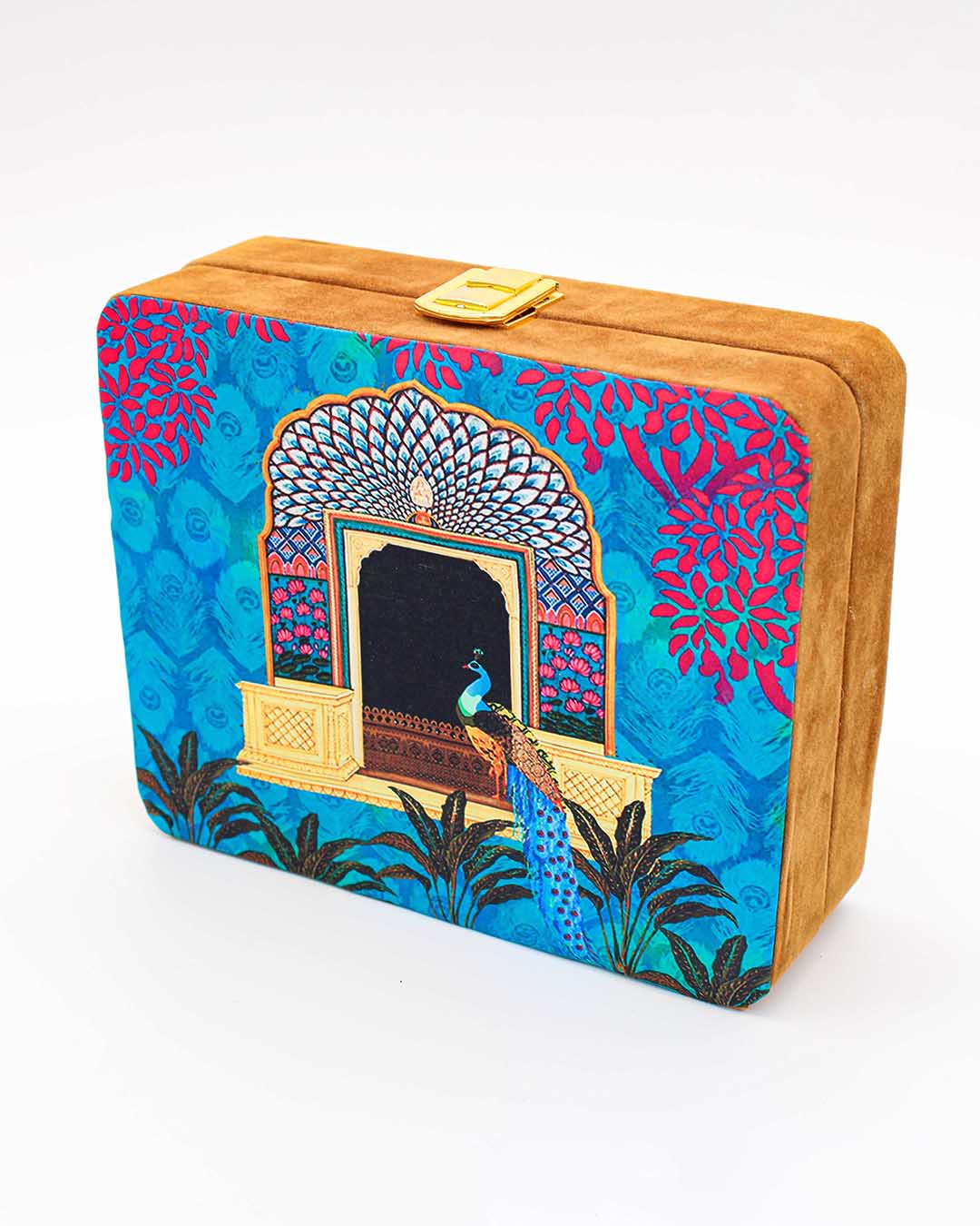 Peacock Printed, Indian Traditional Clutch Bag |  Clutches To Make You Stand Out | Shop For Trendy Bags