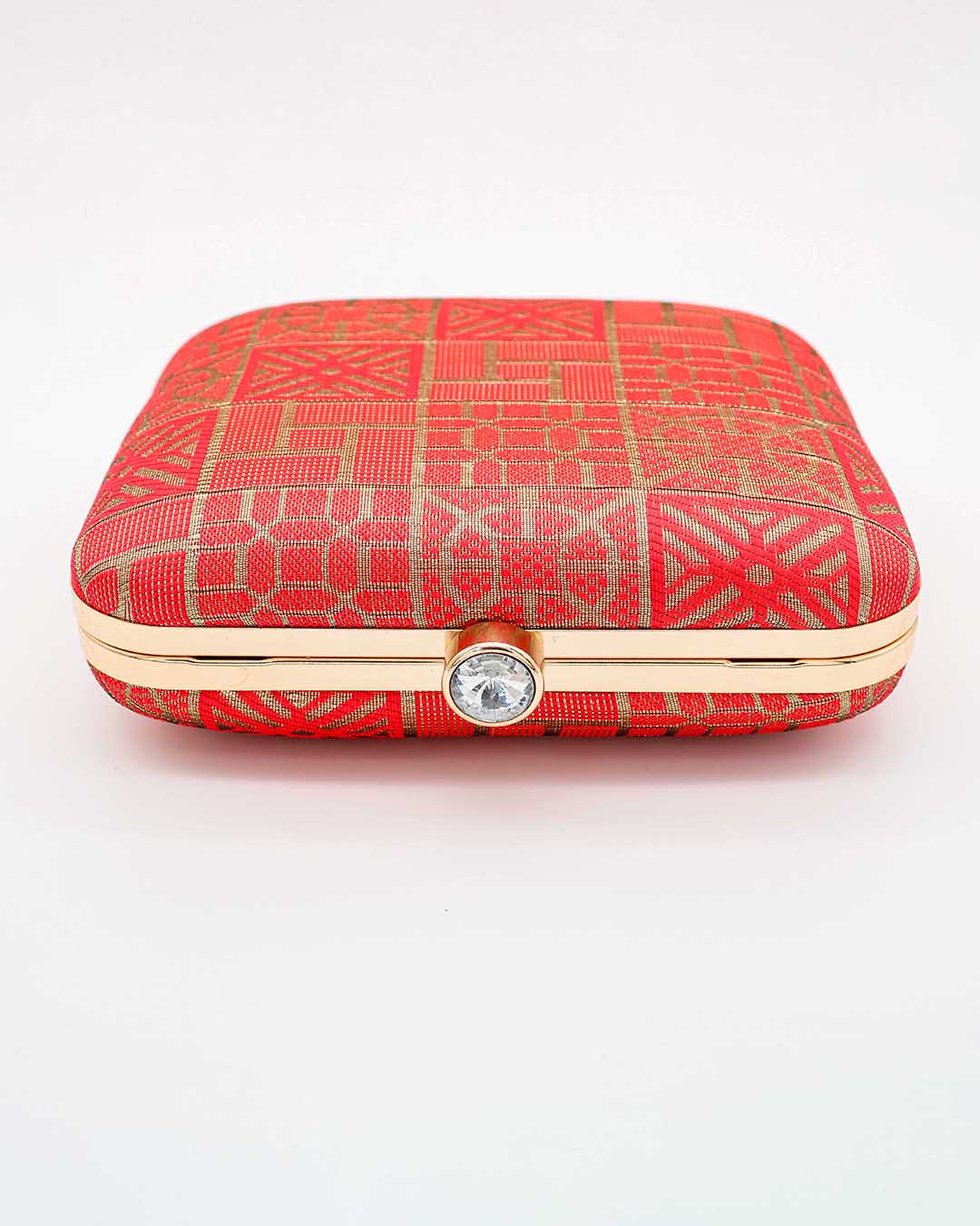 Pink & Golden Traditional Printed Clutch Bag | Clutches To Make You Stand Out | Shop For Trendy Bags