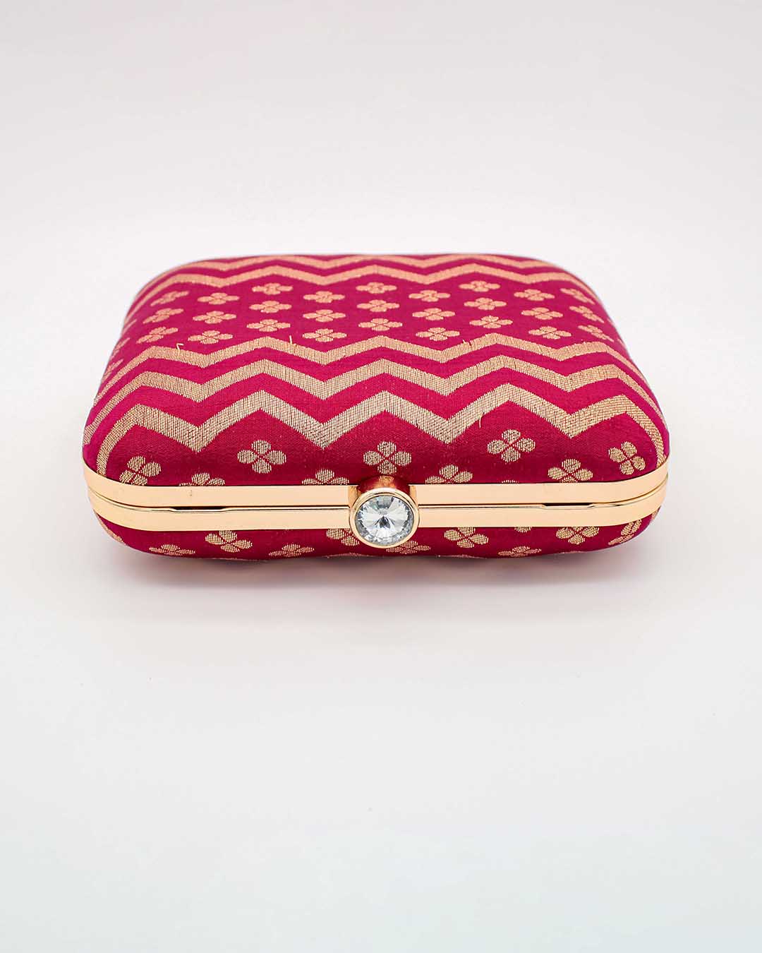 Maroon & golden Printed Clutch Bag | Clutches To Make You Stand Out | Shop For Trendy Bags