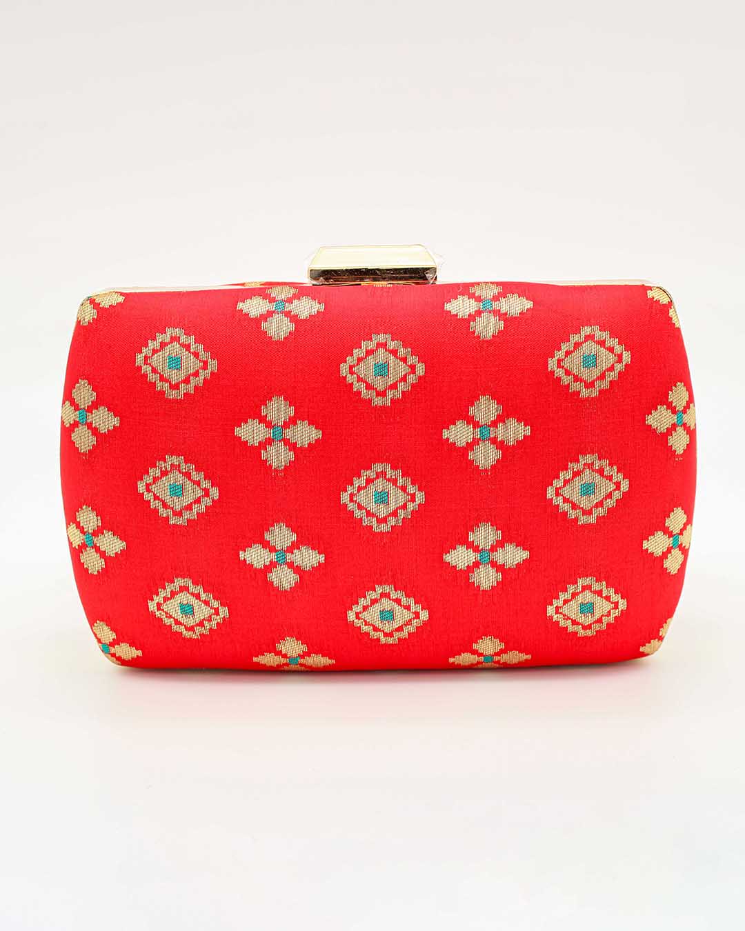 Red & Golden Printed Clutch Bag | Clutches To Make You Stand Out | Shop For Trendy Bags