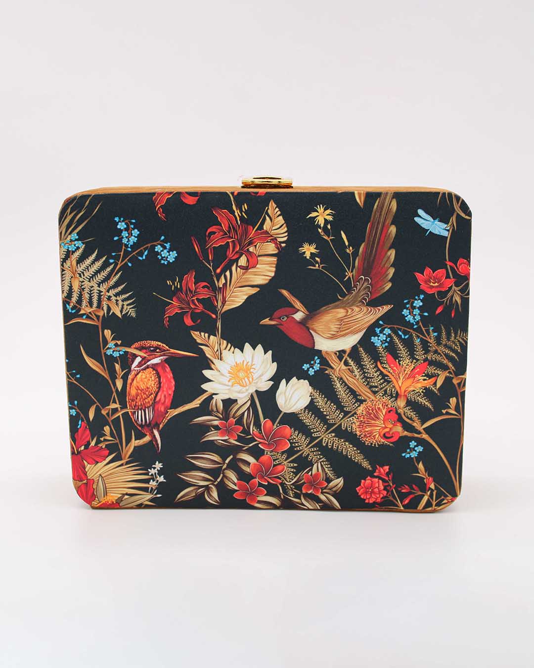 Black Clutch Bag With Flower Print | The Perfect Trendy Bag For Fashionable Women