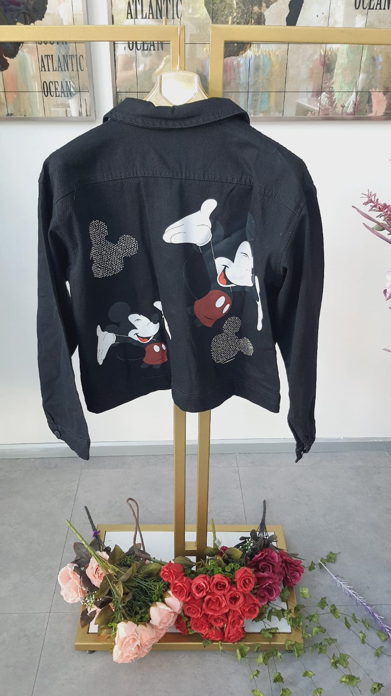 Designer Mickey Mouse Style Denim Jacket D21